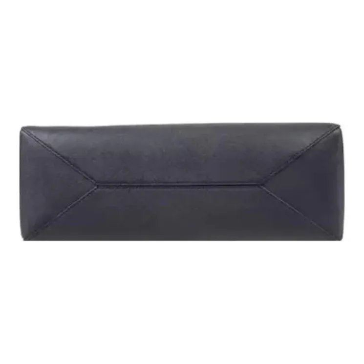 TORY BURCH Emerson Leather Tote Bag Shopping Bag Shoulder Bag Handbag Large Size Women's Navy-3