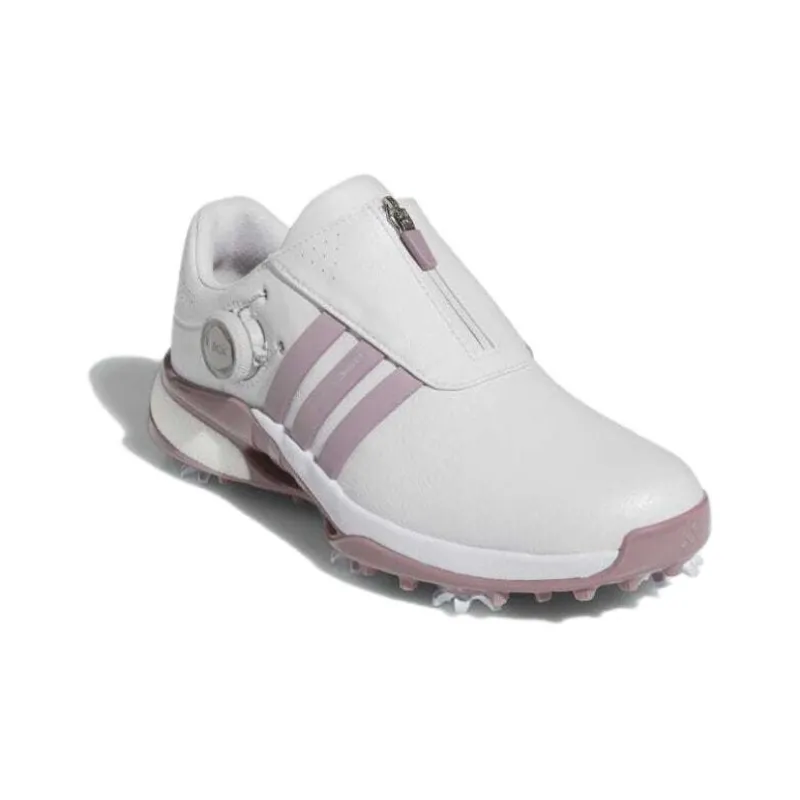 Adidas Tour360 Cushioning Wear Resistant Low Top Golf Shoes Women's Purple White-2