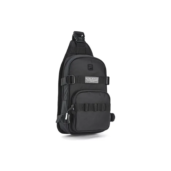 FILA Fabric Sling Bag Extra Small Men's Pitch Black-2