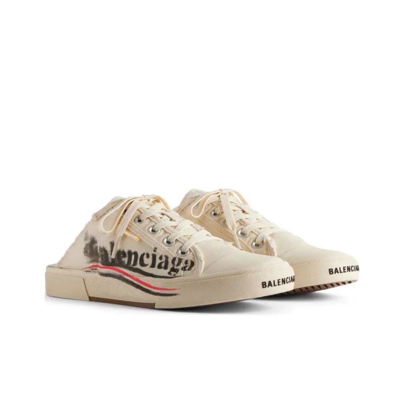 Balenciaga Paris Logo Printed Mule Sneakers Women's-2