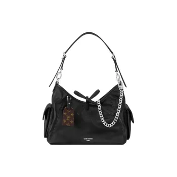 LOUIS VUITTON Carryall Cargo PM Lambskin Small Shoulder Bag Black