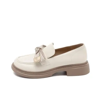 AGSDON Loafers Women's Beige Apricot/Black