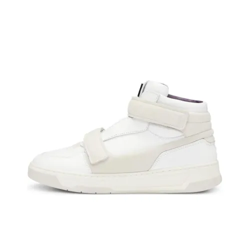 HUGO BOSS Skateboard Shoes Women's High-Top White