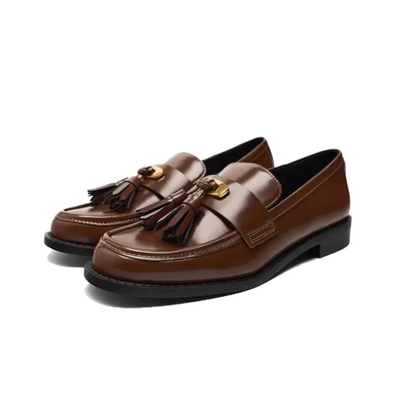 ZARA Loafers Women's Brown-2