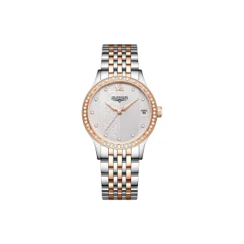 GUANQIN GJ16188 Mechanical Movement Stainless Steel Watchband Watch Women's Watch White Dial