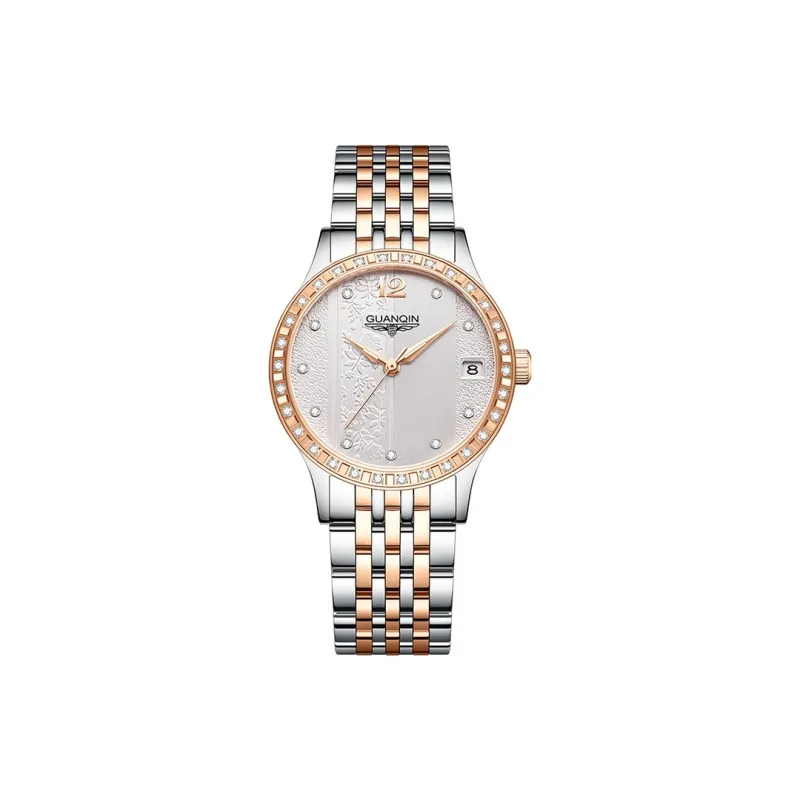 GUANQIN GJ16188 Mechanical Movement Stainless Steel Watchband Watch Women's Watch White Dial-0