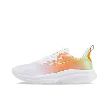 Erke Shock Absorbing, Non Slip, Wear Resistant, Breathable And Lightweight Low Top Running Shoes Men's White Orange