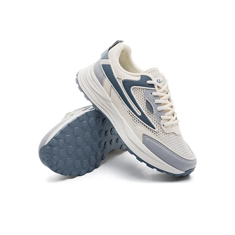 Warrior Warrior Anti-Slip And Wear-Resistant Breathable Low-Top Running Shoes Unisex Beige Gray Blue-2