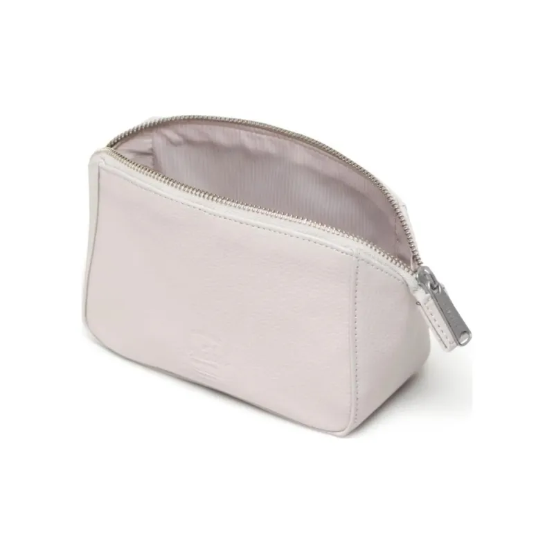 Herschel Pure Vegan Leather Makeup Bag Small Size Unisex Moon White-3
