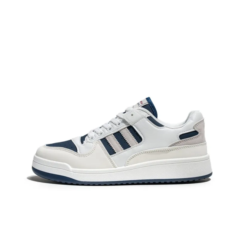 Meiretu Slip Resistant Low Top Skateboard Shoes Men's Blue-0