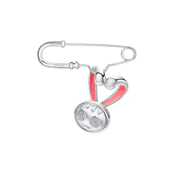 PEACE & CAT Brooches Unisex Silver