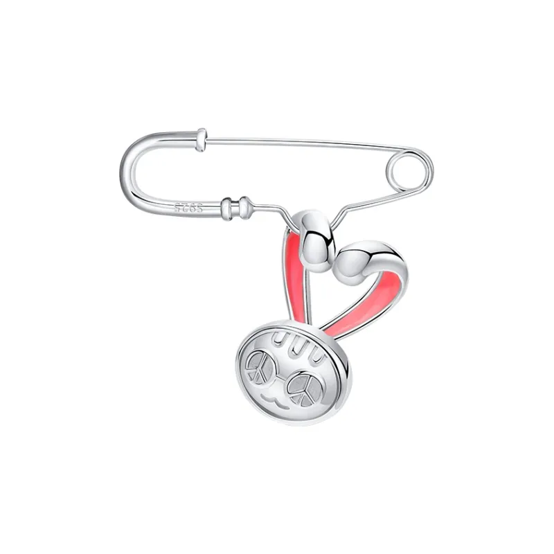PEACE & CAT Brooches Unisex Silver-0