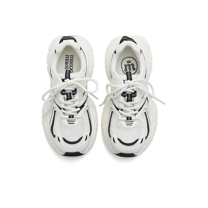 MASOOMAKE Abrasion Resistant Height Increasing Low Top Chunky Sneakers Women's-17