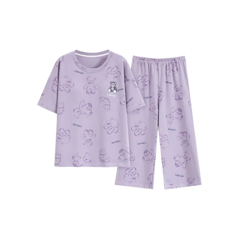 Mulong Family Pajama Set Women's Purple-0