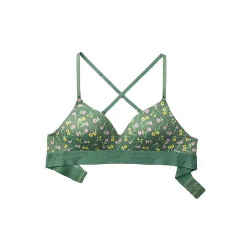 VICTORIA'S SECRET Bra Women's Green Floral Print