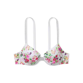 VICTORIA'S SECRET Bra Women's White Floral Print