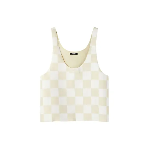 VERSACE Tank Tops Men Beige