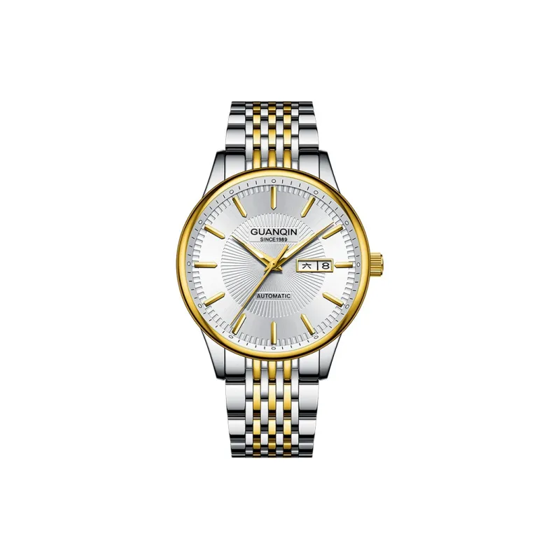 GUANQIN GJ16266 Automatic Mechanical Movement Stainless Steel Watchband Watch Men's Watches White Dial-5
