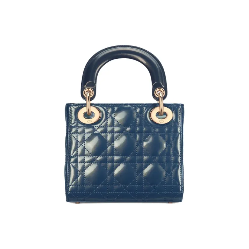 DIOR Lady Dior Calfskin Dior Bag Shoulder Bag Crossbody Bag Handbag Mini Women's Light Midnight Blue-3