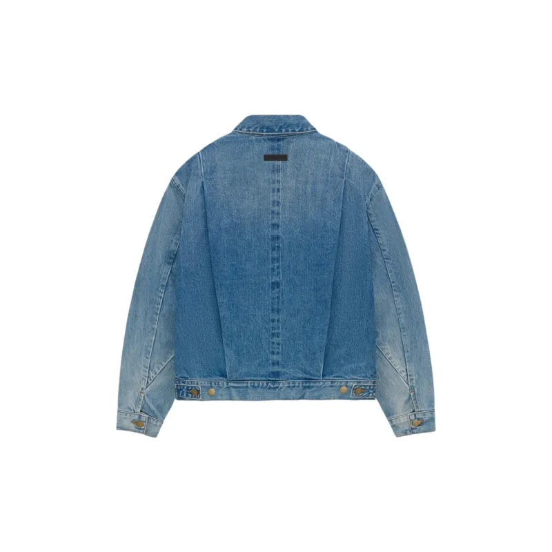 Fear Of God Drop Shoulder Zipped Denim Jacket-1