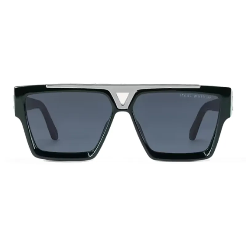 LOUIS VUITTON Acetate Metal Acetate Aviator Sunglasses Unisex Black-0