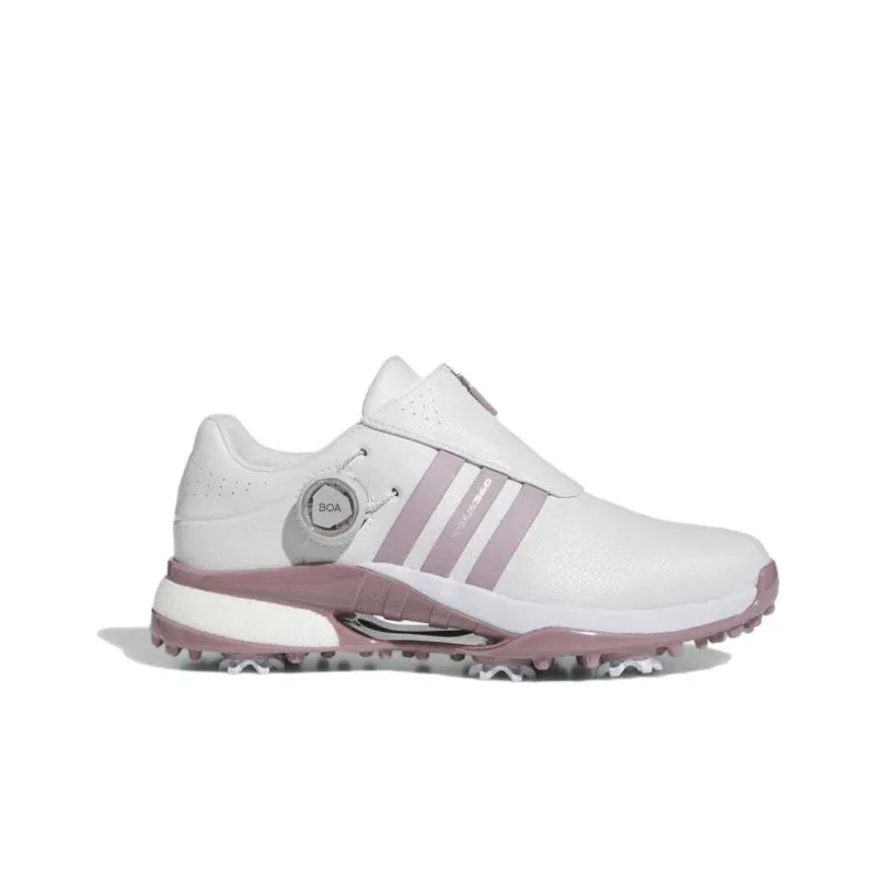 Adidas Tour360 Cushioning Wear Resistant Low Top Golf Shoes Women's Purple White-1