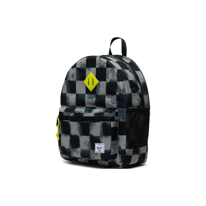 Herschel Recycled Fabric Backpack Unisex Black Plaid-1