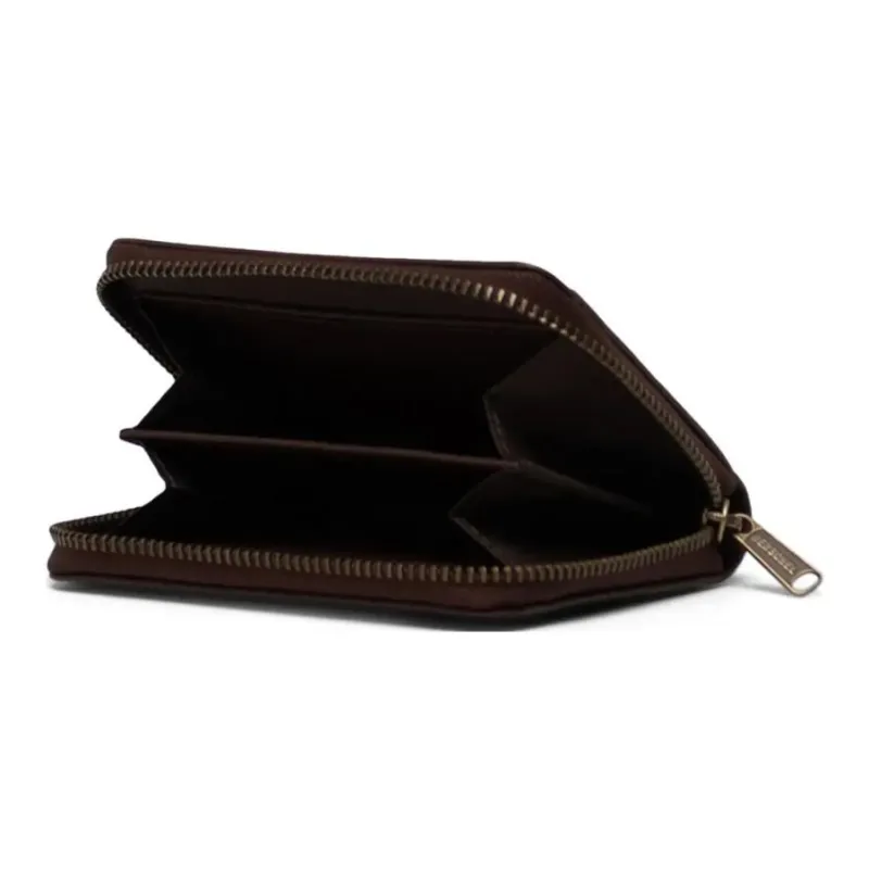 Herschel Litchi Grain Artificial Leather Wallet Unisex Coffee-2