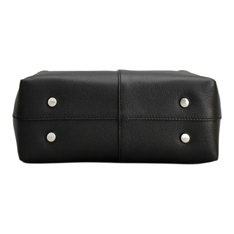 TOD'S DI Leather Bucket Bag Handbag Shoulder Bag Mini Women's Black-4