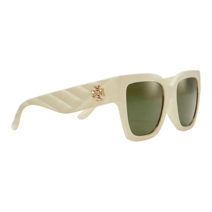 TORY BURCH Acetate Square Sunglasses Women's Beige-2