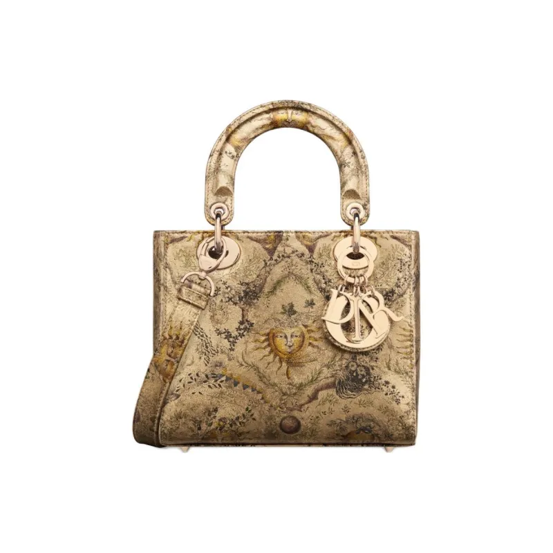 DIOR Lady Dior Calfskin Dior Bag Shoulder Bag Crossbody Bag Handbag Small Size Women's Bronze-0