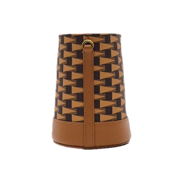 BALLY TPU Bucket Bags Crossbody Bag, Shoulder Bag Women's Multiple Browns-4