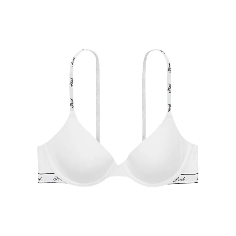 Victoria's Secret PINK 1739 Contour Style WEAR EVERYWHERE T SHIRT BRA Collection LIGHTLY LINED Bra Women's White-0