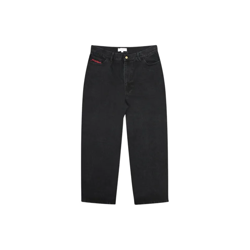 YARDSALE SS24 Phantasy Jeans Unisex Washed Black-1