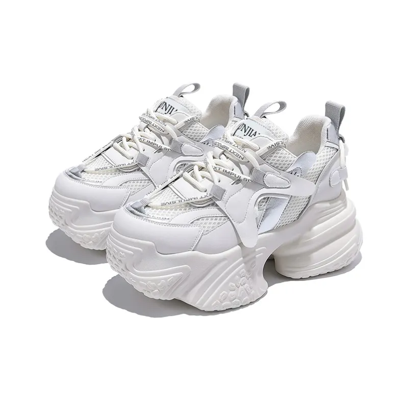 Junjali Wear-Resistant Lightweight Height Increasing Low-Top Chunky Sneakers Women's-6