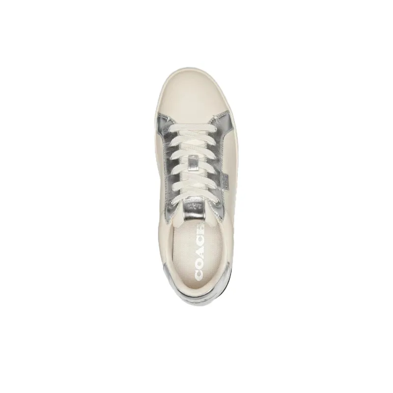 COACH Low Top Skateboard Shoes Women's White-4