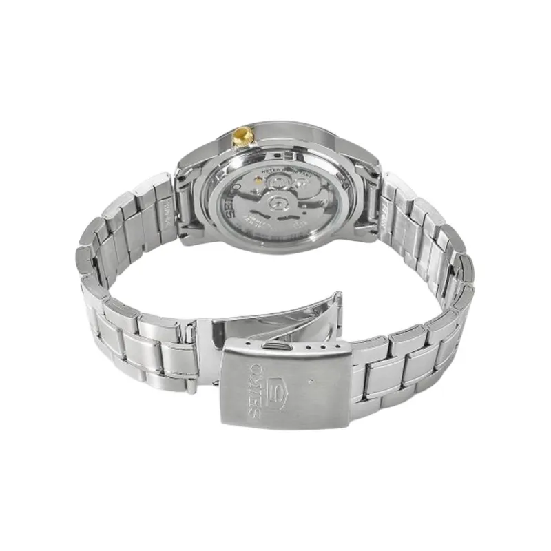 SEIKO Automatic Mechanical Movement Stainless Steel Strap Watch Unisex Gold Dial-1