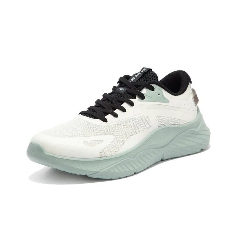 361° Cushioning Abrasion Resistant Breathable Low Top Running Shoes Men's White Green-1