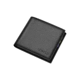 Black-Extra Large Capacity (inside and outside Top Grain Cow Leather) Anti-Skimming