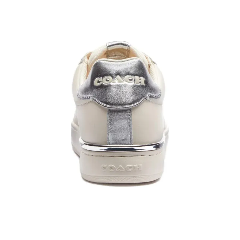 COACH Low Top Skateboard Shoes Women's White-3