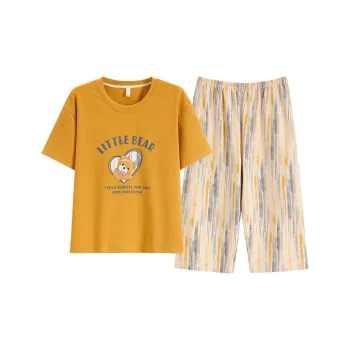 The Story Of The Flower Season Pajama Set Women's Yellow