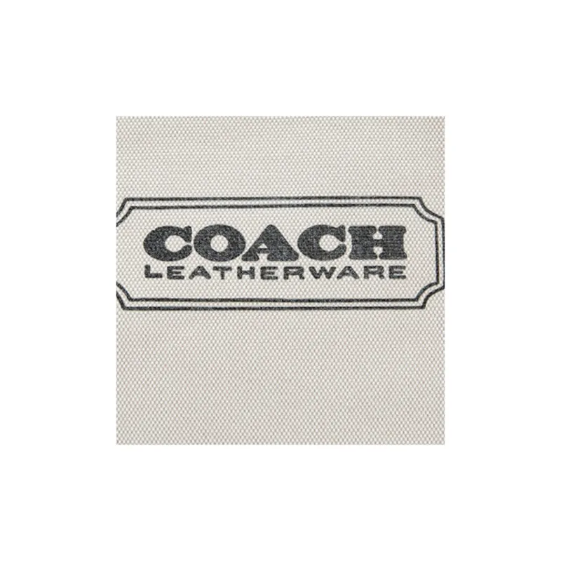 COACH Turnlock Canvas Canvas Bag Clutches Medium Size Unisex Beige-4