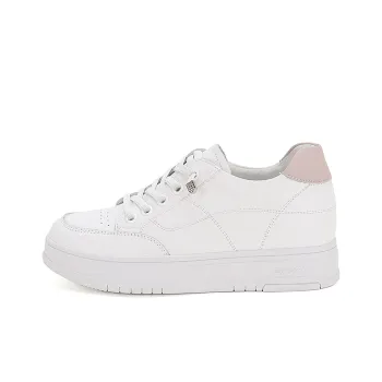 PIERCE GENTRY Skateboard Shoes Women's Low Top White Pink/White Apricot