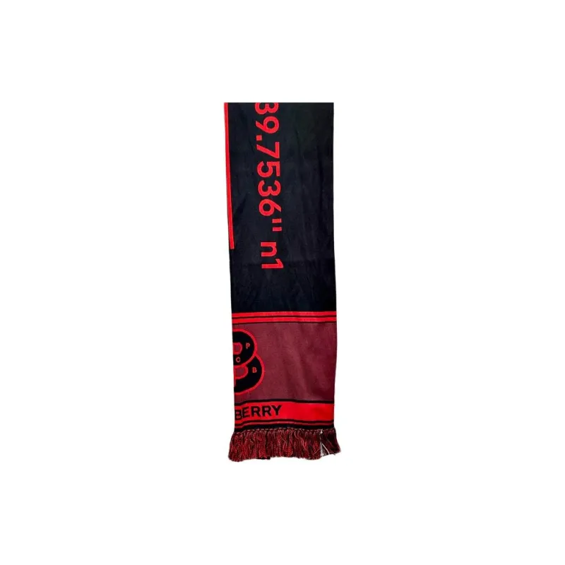 Burberry Cotton Fabric Unisex Black Red-1