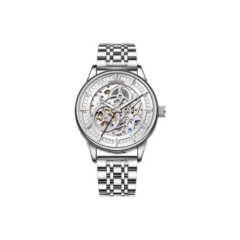 GUANQIN Automatic Mechanical Movement Stainless Steel Watchband Watch Men's Watches Cut-Out Dial