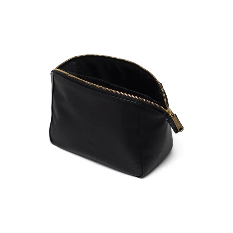 Herschel Pure Vegan Leather Toiletry Bag Unisex Black-3
