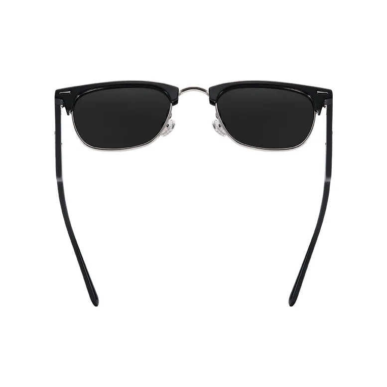MUJOSH Astral Series Browline Half Rim Plate Sunglasses With UV400 UV Protection Unisex-7