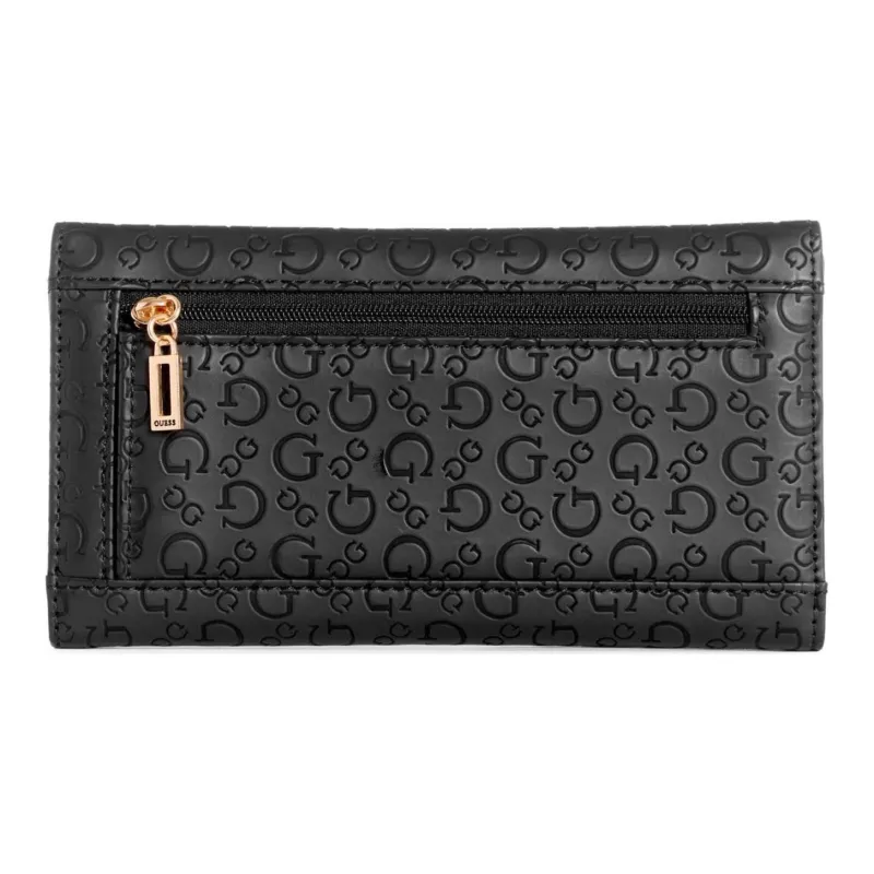 GUESS Smooth Artificial Leather Clutch Unisex Black-1