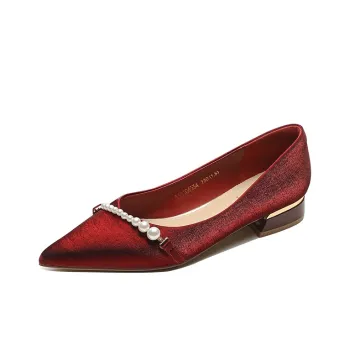 【dme】 Casual Single Shoes 2.5cm Women's Burgundy