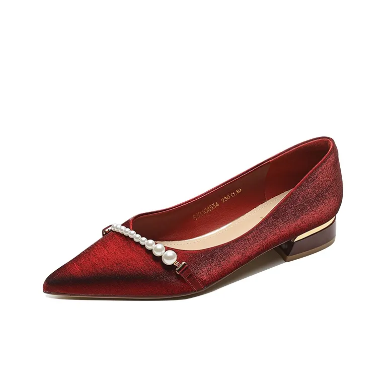 【dme】 Casual Single Shoes 2.5cm Women's Burgundy-0